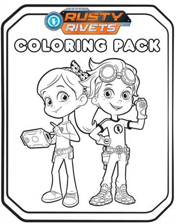 rusty coloring pages printable rusty rivets